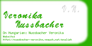 veronika nussbacher business card